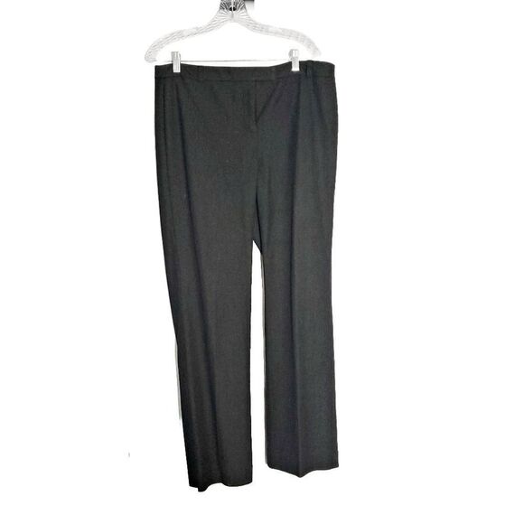 Charter Club Grey Black Herringbone Pockets Belt Loops Tummy Control Pants Size - Picture 2 of 9